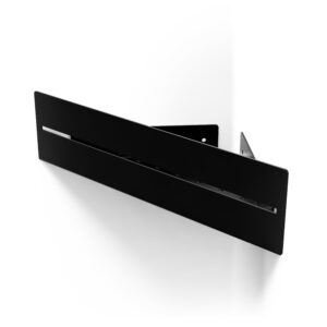Metaliczny Pluton ANTARES półka łazienkowa narożna ścienna aluminiowa czarna 5905280307342