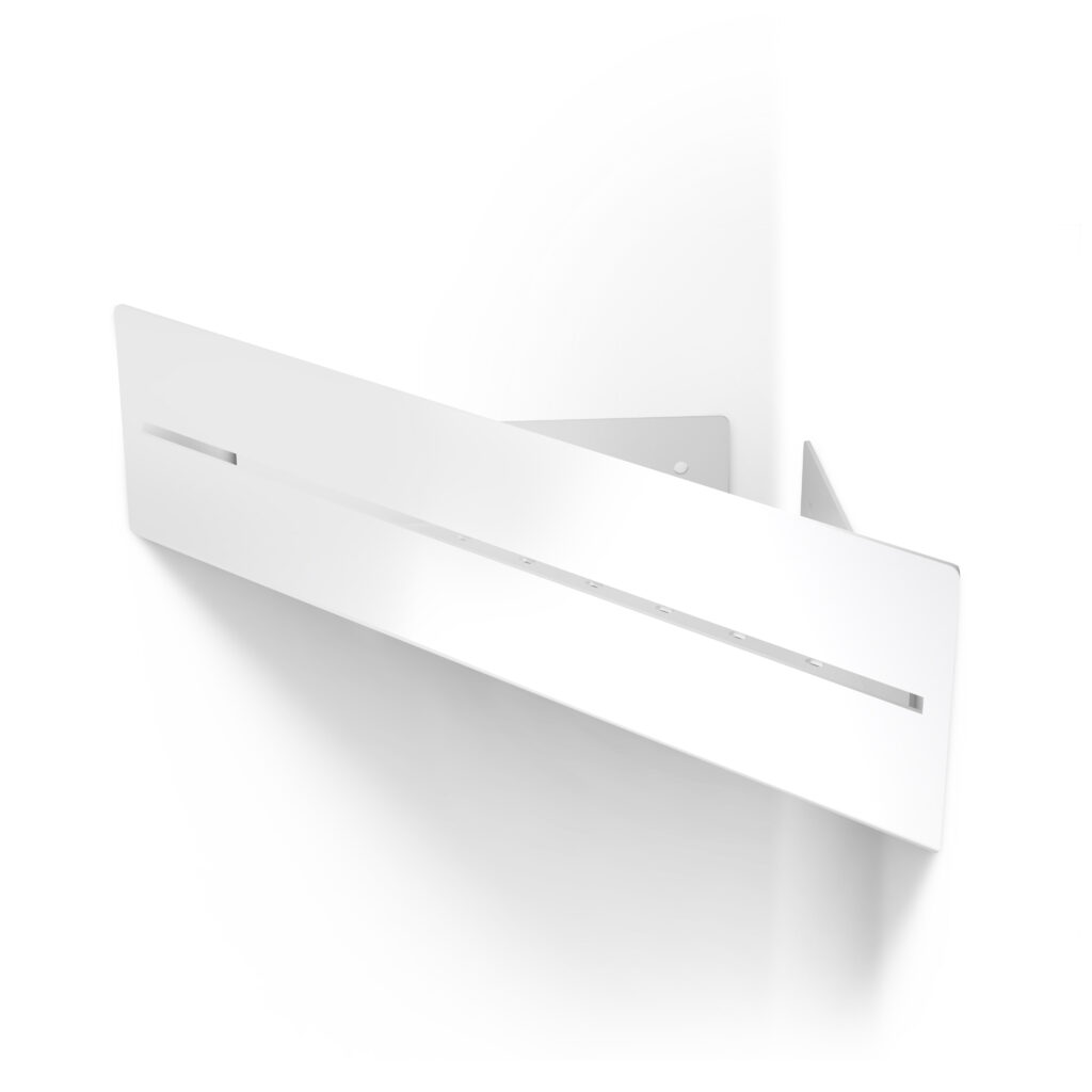 Metaliczny Pluton ANTARES półka łazienkowa ścienna narożna aluminiowa biała 5905280307328