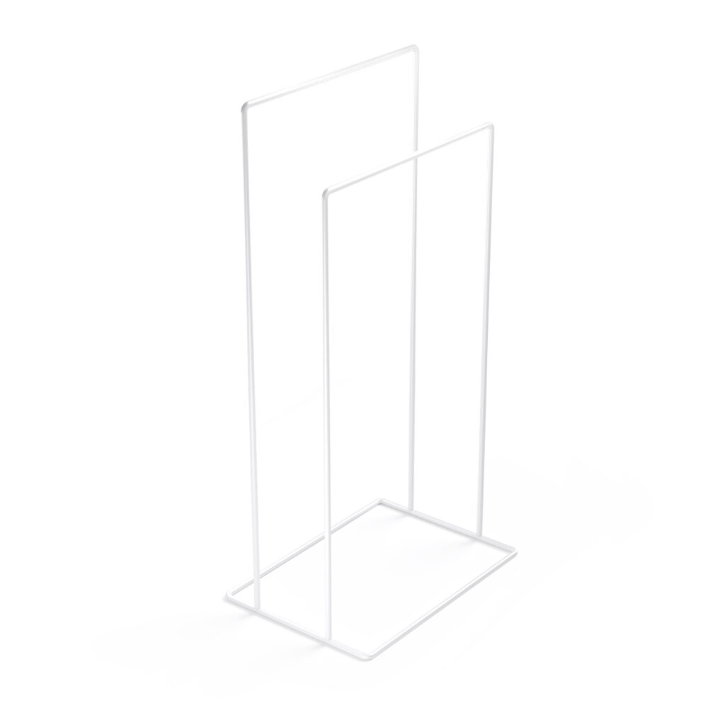 Metaliczny Pluton AVRO stojak na ręczniki wolnostojący biały 5903314360202