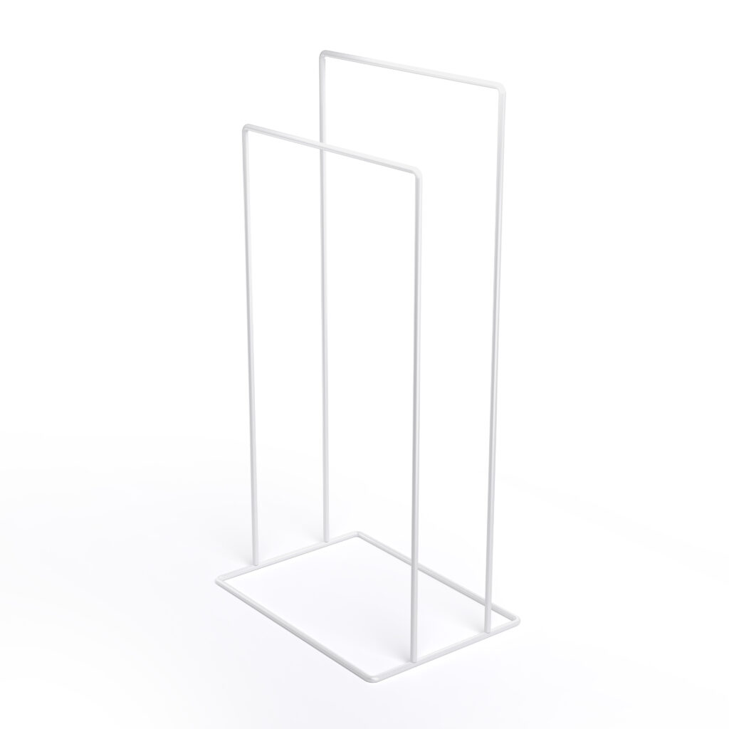 Metaliczny Pluton AVRO stojak na ręczniki wolnostojący biały 5903314360202