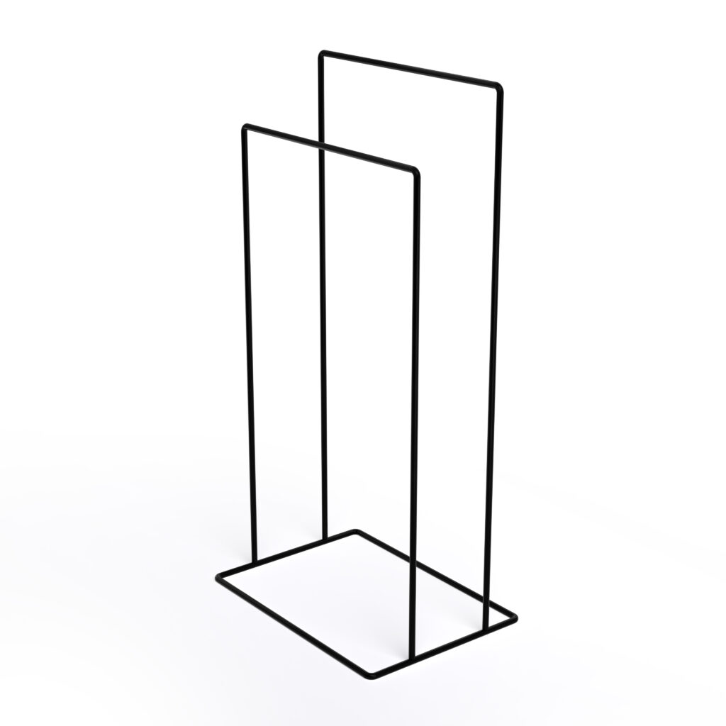 Metaliczny Pluton AVRO stojak na ręczniki wolnostojący czarny 5903314360196