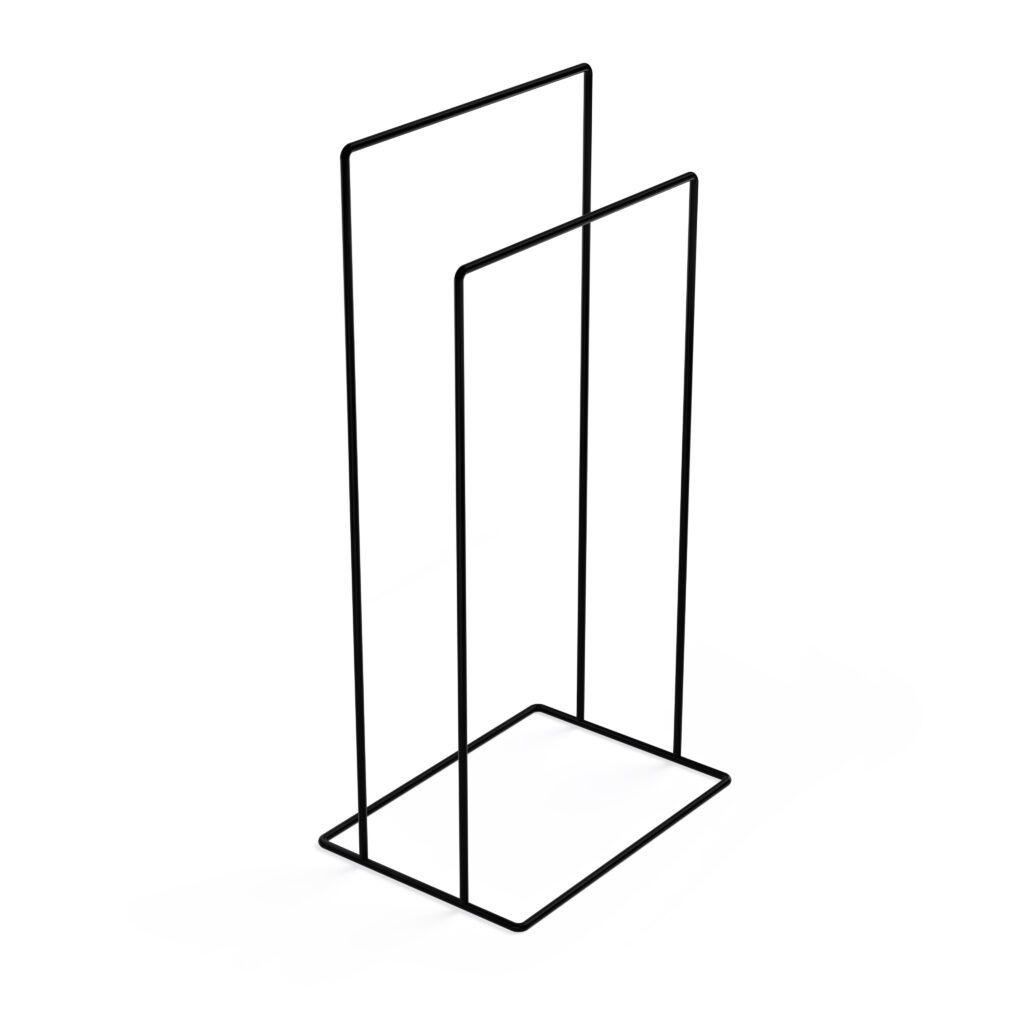 Metaliczny Pluton AVRO stojak na ręczniki wolnostojący czarny 5903314360196