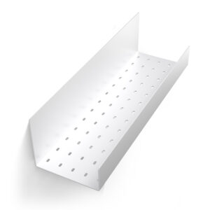 Metaliczny Pluton FOBOS półka łazienkowa samoprzylepna 40cm biała matowa 5905280307717