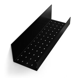 Metaliczny Pluton FOBOS półka łazienkowa samoprzylepna 40cm czarna matowa 5905280307724