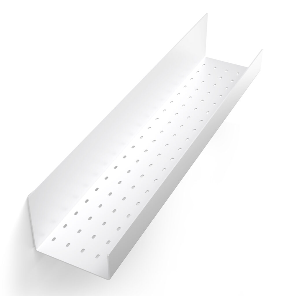 Metaliczny Pluton FOBOS półka łazienkowa samoprzylepna matowa 60cm biała 5905280307748