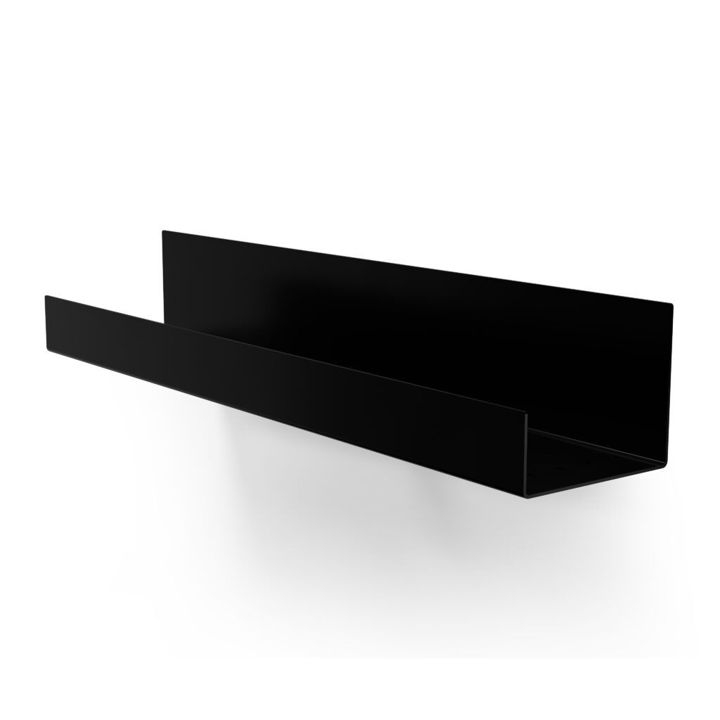 Metaliczny Pluton FOBOS półka łazienkowa samoprzylepna matowa 60cm czarna 5905280307731