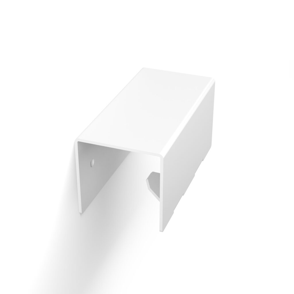 Metaliczny Pluton HUKI wieszak na ręczniki ścienny podwójny biały 5903314360011