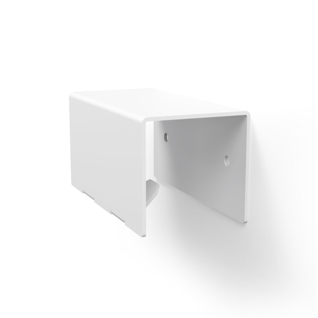 Metaliczny Pluton HUKI wieszak na ręczniki ścienny podwójny biały 5903314360011