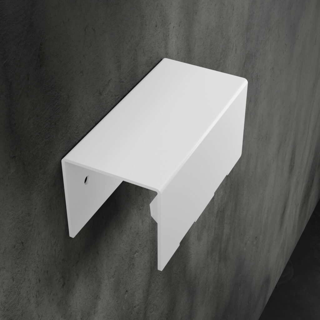 Metaliczny Pluton HUKI wieszak na ręczniki ścienny podwójny biały 5903314360011