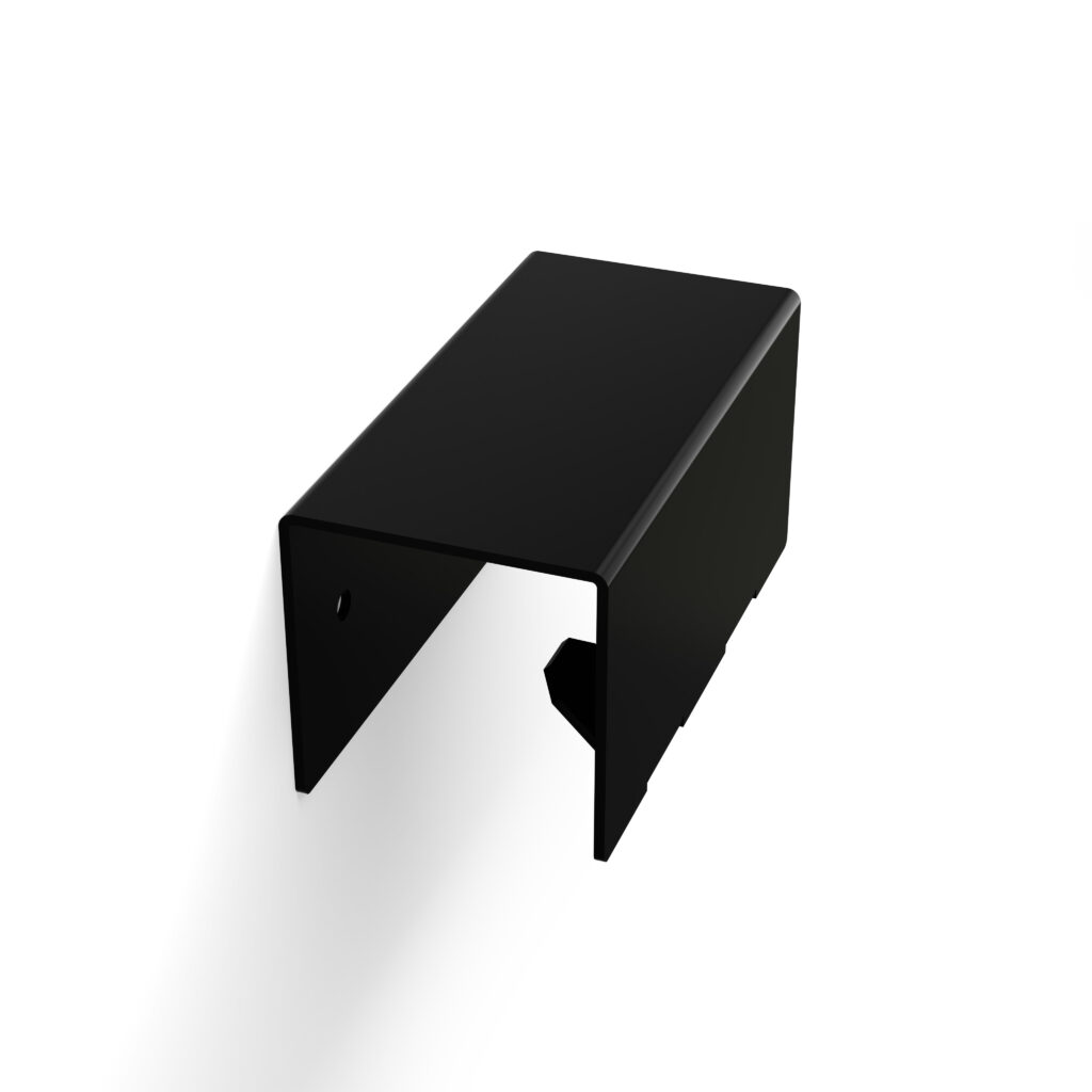 Metaliczny Pluton HUKI wieszak na ręczniki ścienny podwójny czarny 5903314360004