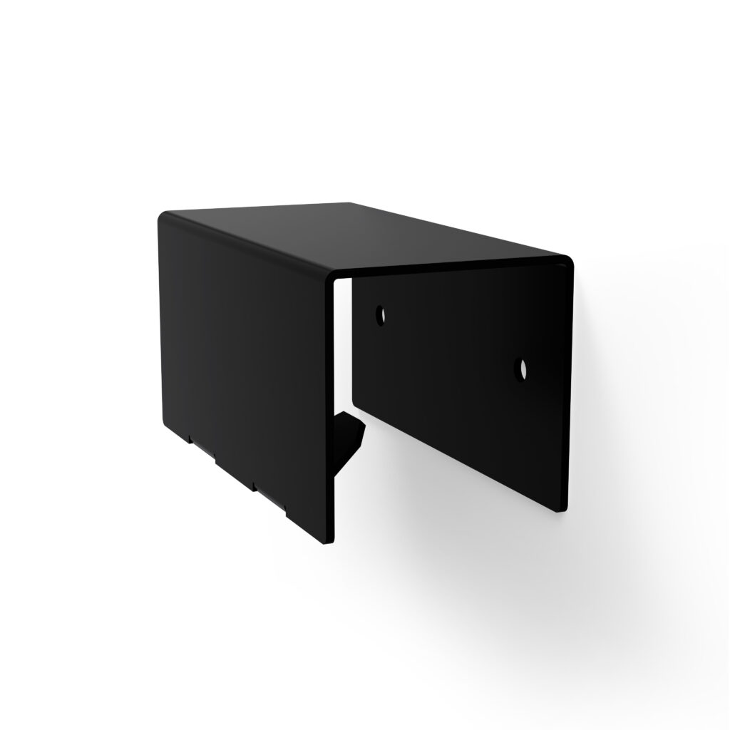 Metaliczny Pluton HUKI wieszak na ręczniki ścienny podwójny czarny 5903314360004