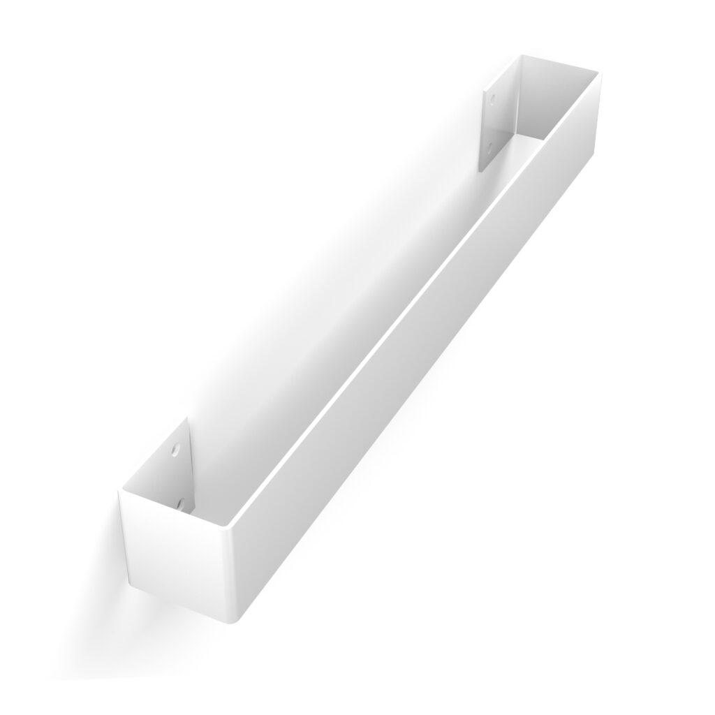 Metaliczny Pluton LEO wieszak na ręczniki ścienny aluminiowy 40cm biały 5905280307427