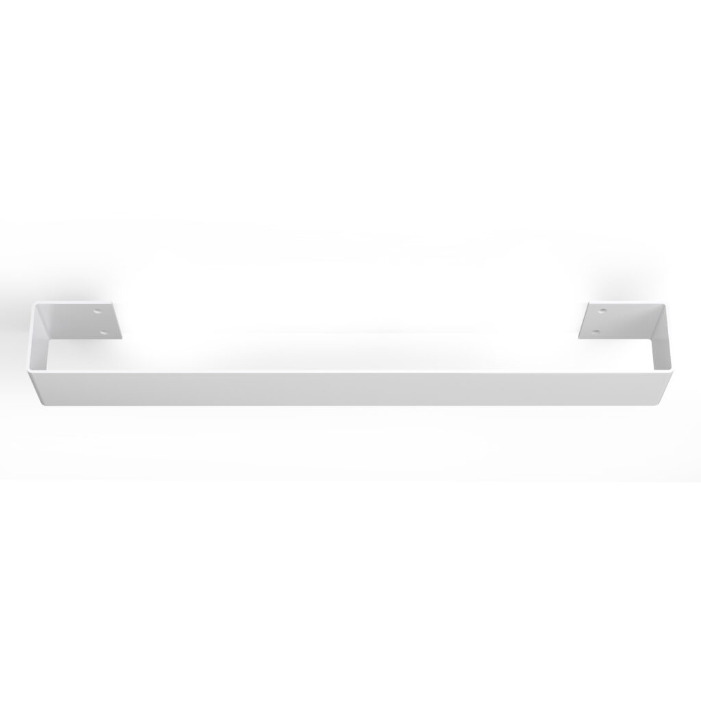 Metaliczny Pluton LEO wieszak na ręczniki ścienny aluminiowy 40cm biały 5905280307427