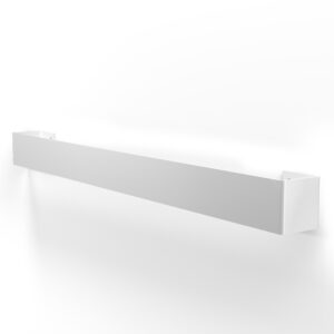 Metaliczny Pluton LEO wieszak na ręczniki ścienny aluminiowy 60cm biały 5905280307472