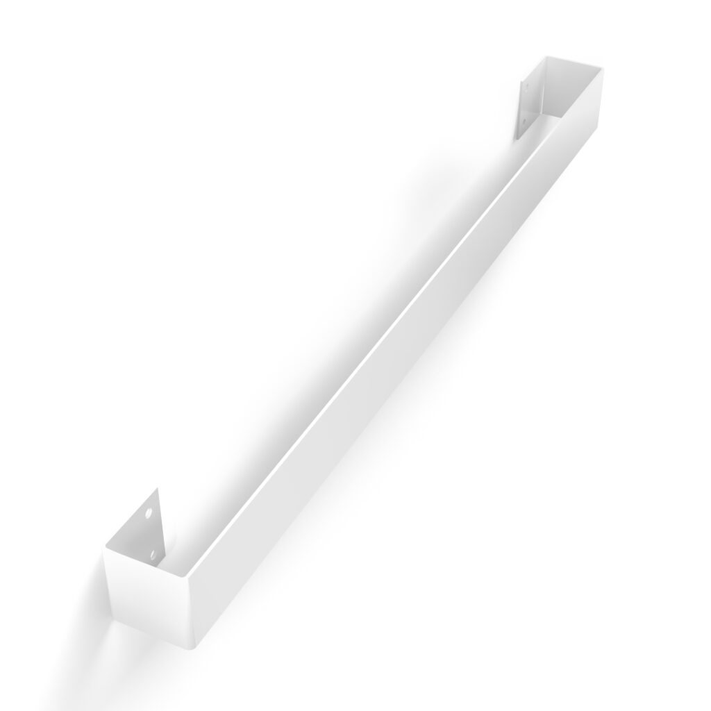 Metaliczny Pluton LEO wieszak na ręczniki ścienny aluminiowy 60cm biały 5905280307472