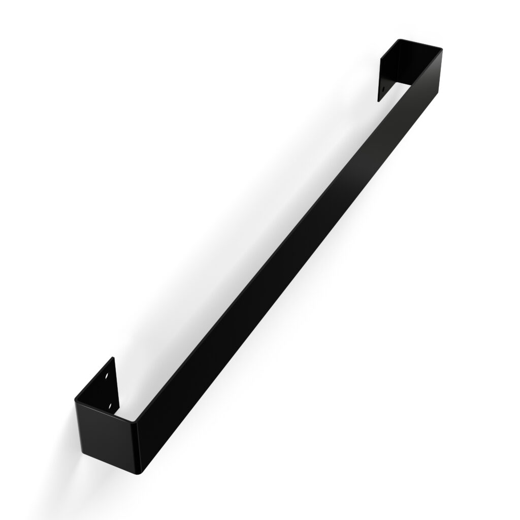 Metaliczny Pluton LEO wieszak na ręczniki ścienny aluminiowy 60cm czarny 5905280307458