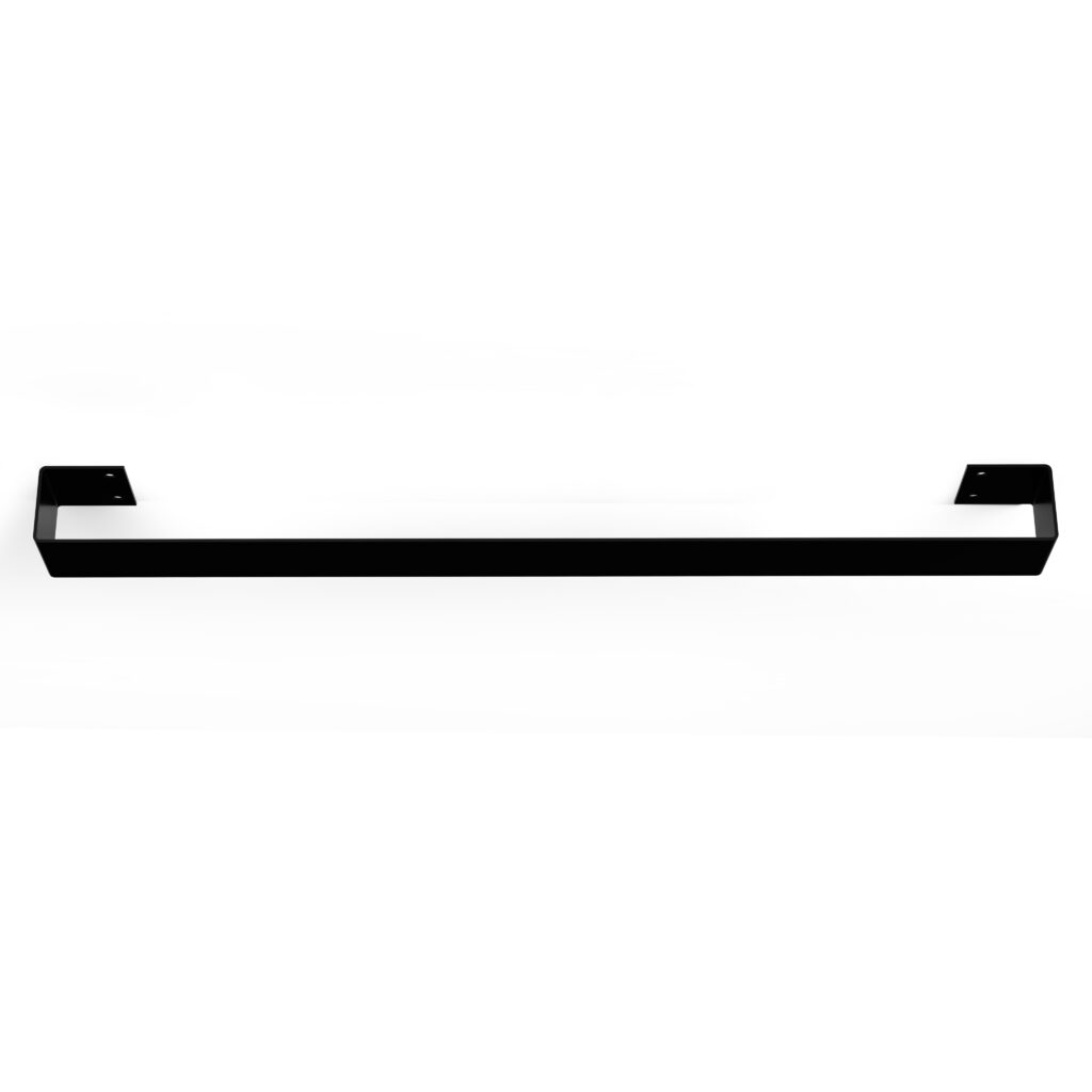 Metaliczny Pluton LEO wieszak na ręczniki ścienny aluminiowy 60cm czarny 5905280307458