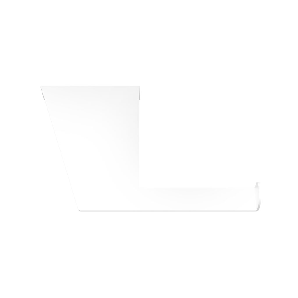 Metaliczny Pluton LUMO uchwyt na papier toaletowy ścienny aluminiowy biały prawy 5903314360127