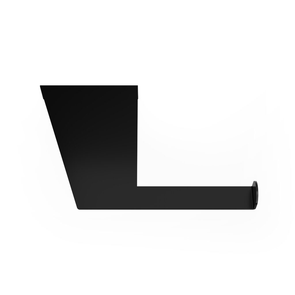 Metaliczny Pluton LUMO uchwyt na papier toaletowy ścienny aluminiowy czarny prawy 5903314360110