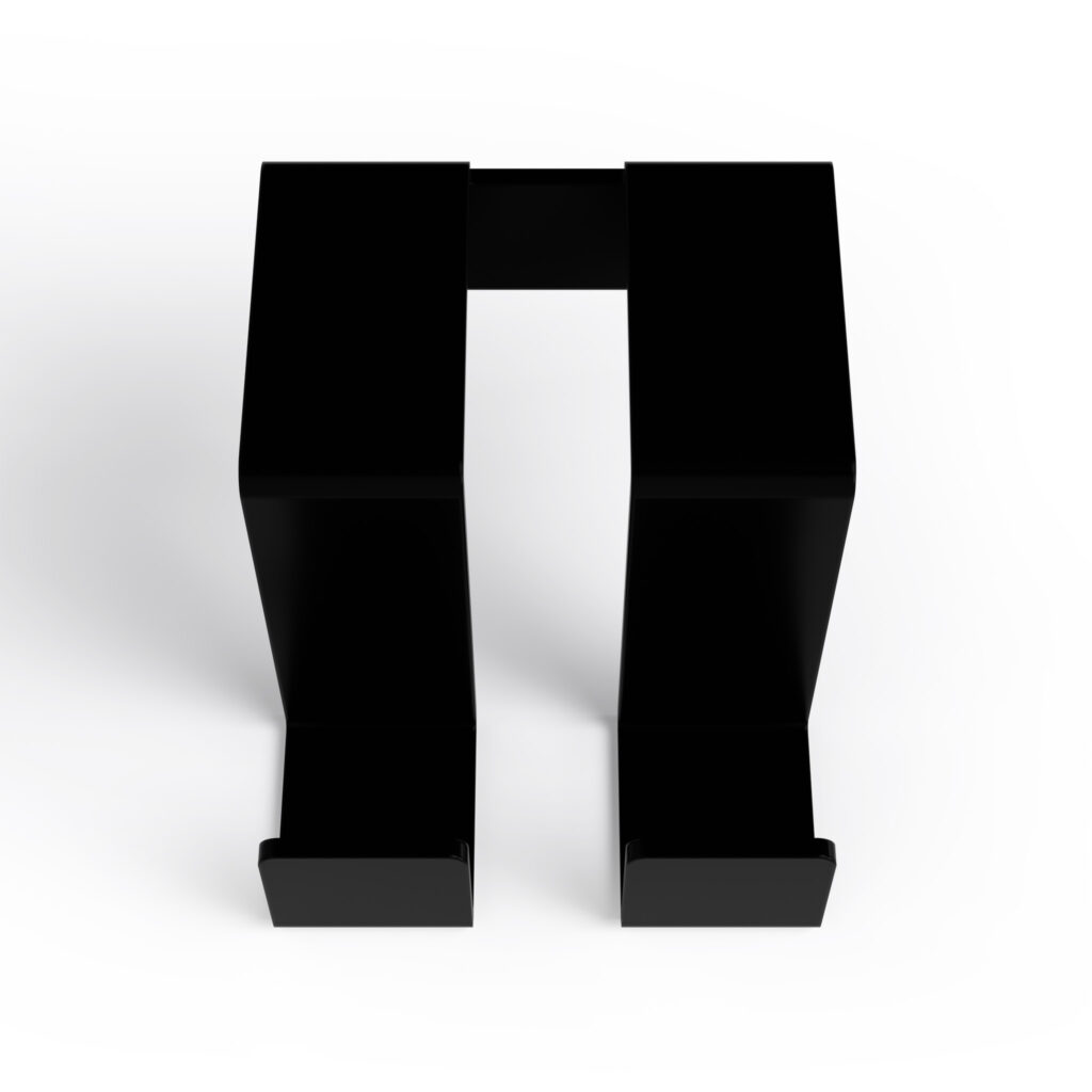 Metaliczny Pluton MOKO haczyk łazienkowy na kaloryfer podwójny czarny 5903314360028