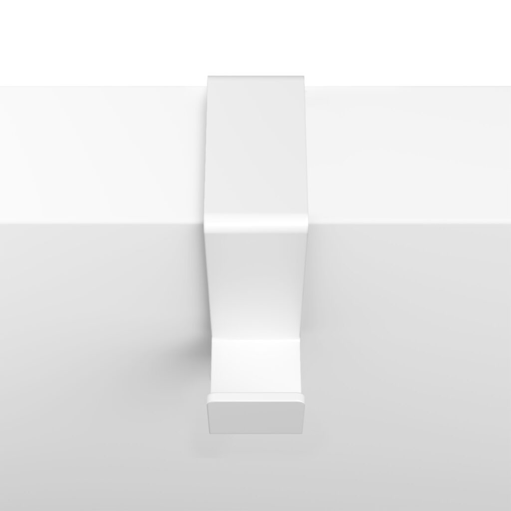 Metaliczny Pluton MOKO haczyk łazienkowy na ręczniki na kaloryfer pojedynczy biały 5903314360042