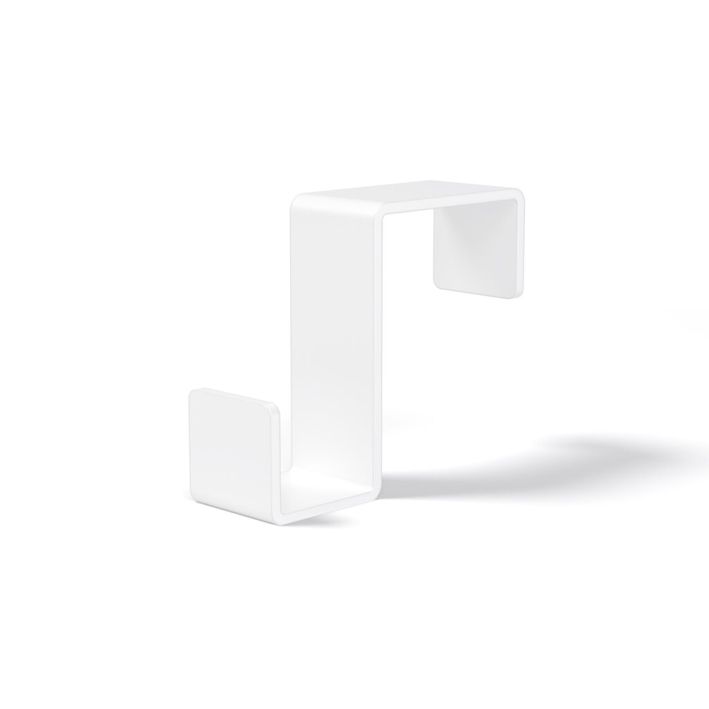 Metaliczny Pluton MOKO haczyk łazienkowy na ręczniki na kaloryfer pojedynczy biały 5903314360042