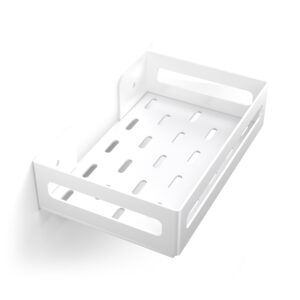 Metaliczny Pluton NAOS półka łazienkowa aluminiowa ścienna matowa 20cm biała 5905280307755