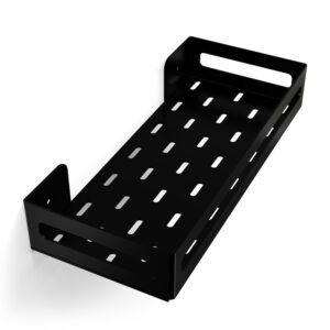 Metaliczny Pluton NAOS półka łazienkowa aluminiowa ścienna matowa 30cm czarna 5905280307779