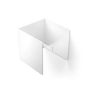 Metaliczny Pluton NIRA uchwyt na papier toaletowy ścienny matowy zabudowany biały prawy 5903314360233