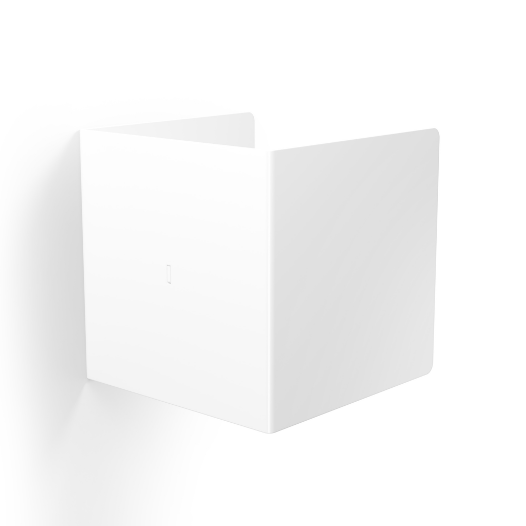 Metaliczny Pluton NIRA uchwyt na papier toaletowy ścienny matowy zabudowany biały prawy 5903314360233