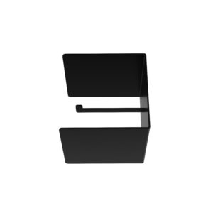 Metaliczny Pluton NIRA uchwyt na papier toaletowy ścienny zabudowany czarny lewy 5903314360097