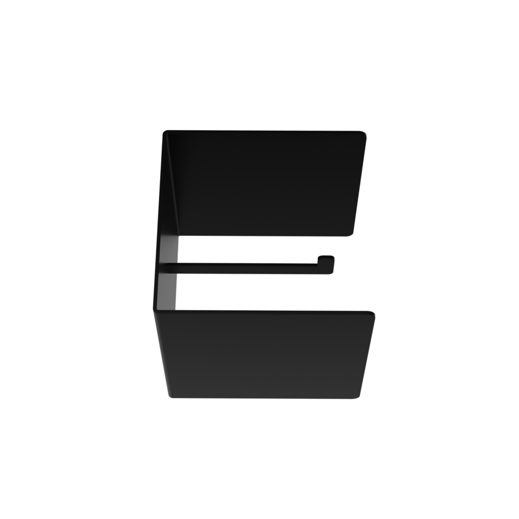 Metaliczny Pluton NIRA uchwyt na papier toaletowy zabudowany ścienny czarny prawy 5903314360240