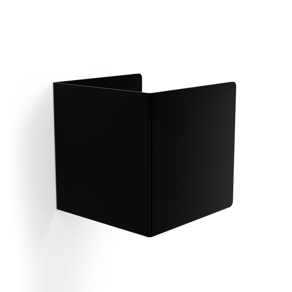 Metaliczny Pluton NIRA uchwyt na papier toaletowy zabudowany ścienny czarny prawy 5903314360240