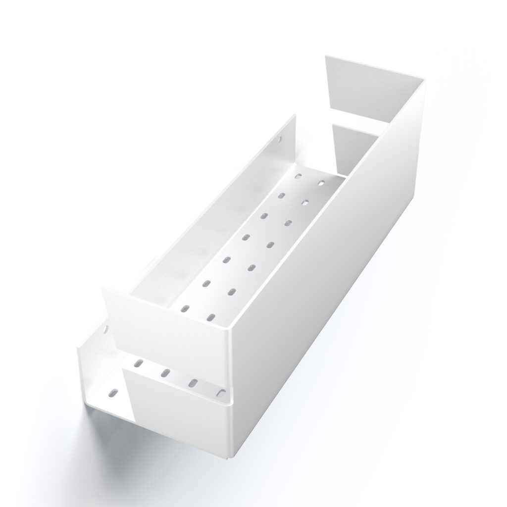 Metaliczny Pluton NIX półka łazienkowa 30cm wisząca biała matowa 5905280307014