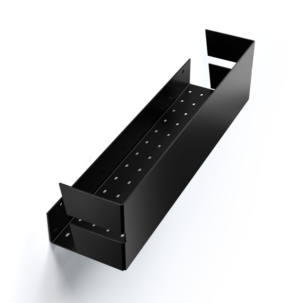 Metaliczny Pluton NIX półka łazienkowa 40cm wisząca czarny mat 5905280307069