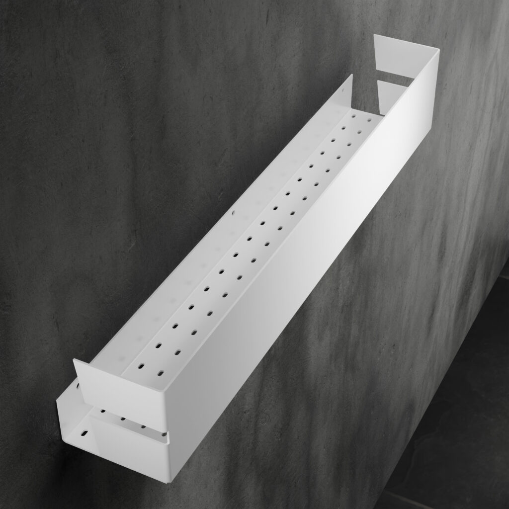 Metaliczny Pluton NIX półka łazienkowa 60cm ścienna biały mat 5905280307113