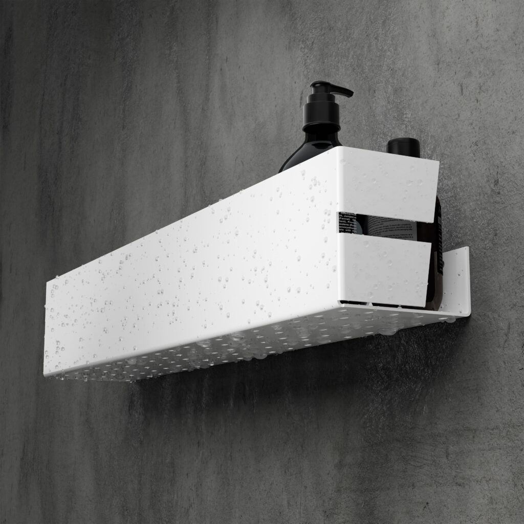 Metaliczny Pluton NIX półka łazienkowa 60cm ścienna biały mat 5905280307113