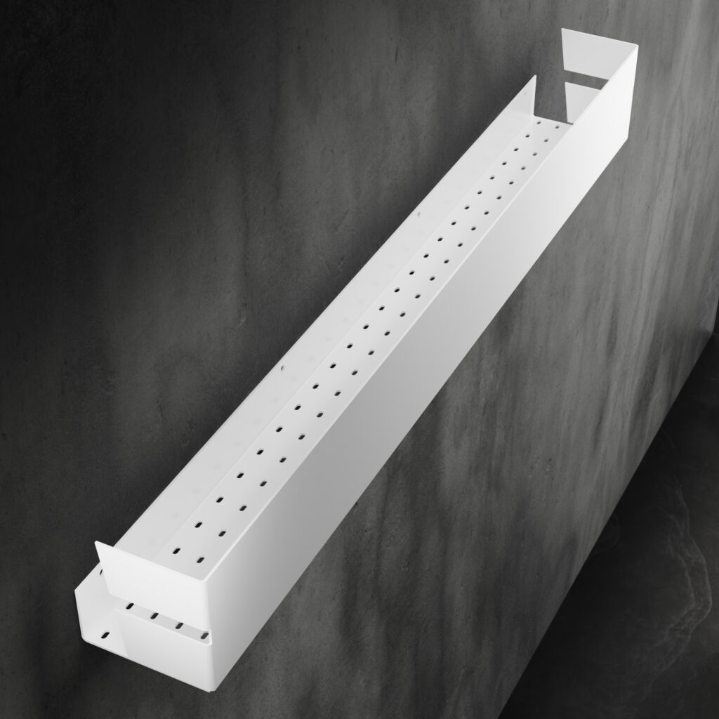 Metaliczny Pluton NIX półka łazienkowa 80cm ścienna biały mat 5905280307137