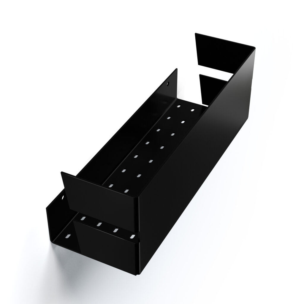 Metaliczny Pluton NIX półka łazienkowa wisząca 30cm czarna matowa 5905280307007