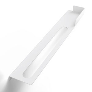 Metaliczny Pluton ORION półka łazienkowa z wieszakiem na ręczniki ścienna lewa biała 5905280307823