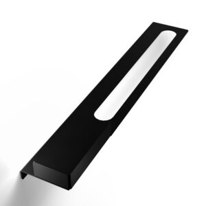 Metaliczny Pluton ORION półka łazienkowa z wieszakiem ścienna prawa czarny mat 5905280307847