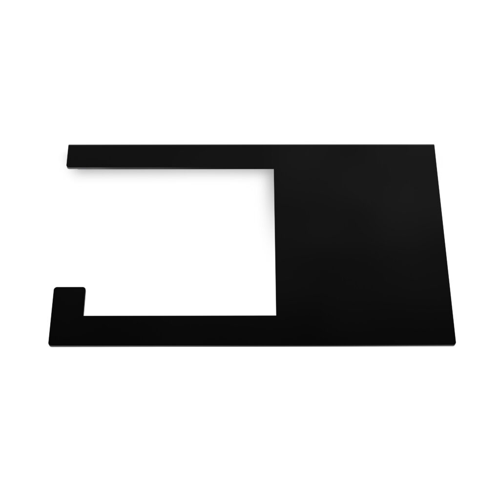 Metaliczny Pluton SORA uchwyt na papier toaletowy aluminiowy ścienny czarny lewy 5903314360134