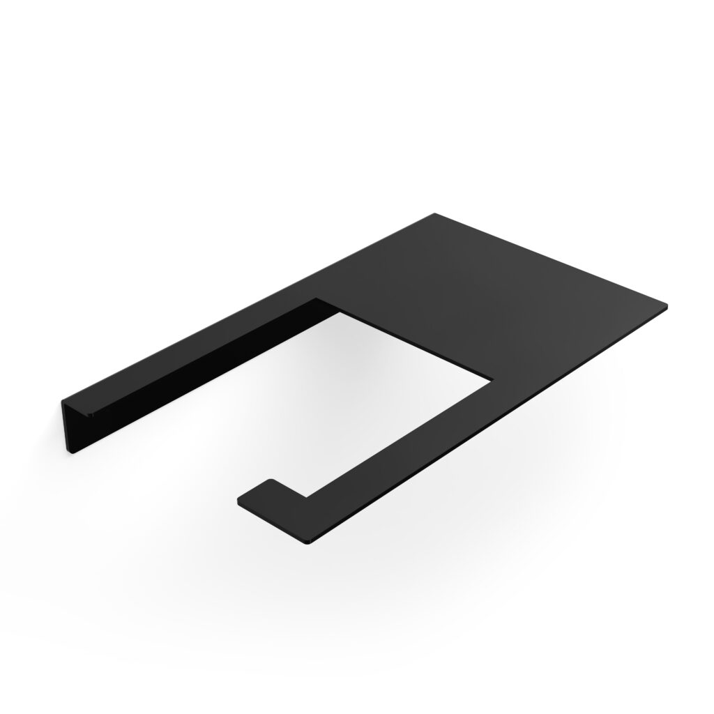 Metaliczny Pluton SORA uchwyt na papier toaletowy aluminiowy ścienny czarny lewy 5903314360134