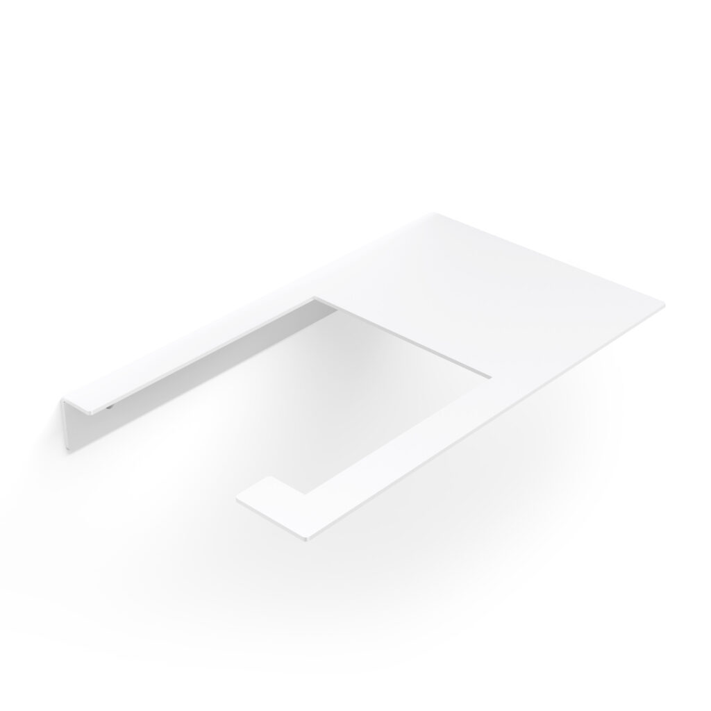 Metaliczny Pluton SORA uchwyt na papier toaletowy ścienny aluminiowy biały lewy 5903314360141