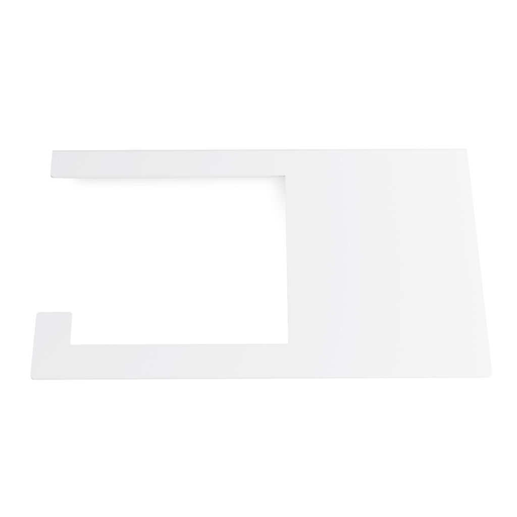 Metaliczny Pluton SORA uchwyt na papier toaletowy ścienny aluminiowy biały lewy 5903314360141