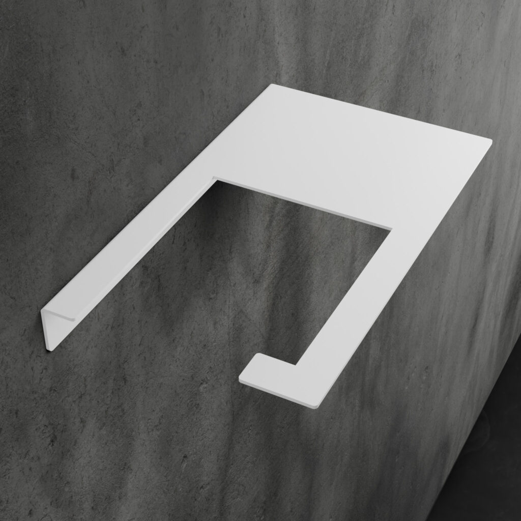 Metaliczny Pluton SORA uchwyt na papier toaletowy ścienny aluminiowy biały lewy 5903314360141