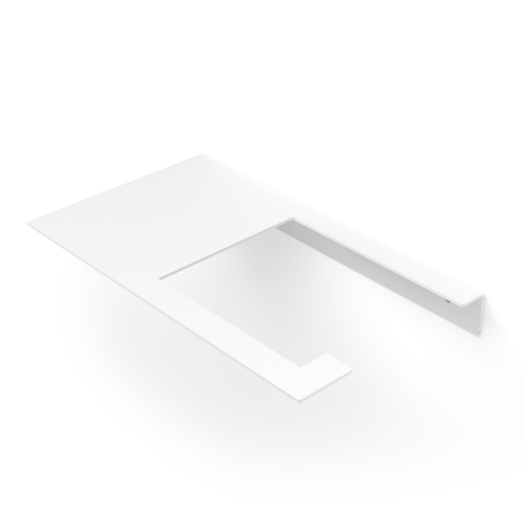 Metaliczny Pluton SORA uchwyt na papier toaletowy ścienny aluminiowy prawy biały 5903314360165