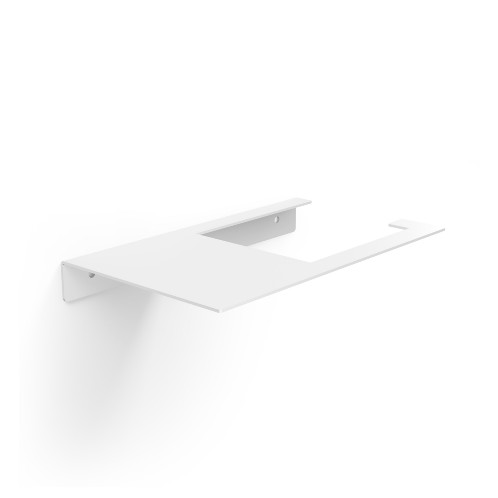 Metaliczny Pluton SORA uchwyt na papier toaletowy ścienny aluminiowy prawy biały 5903314360165