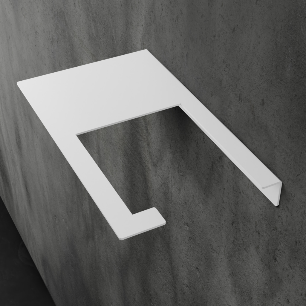 Metaliczny Pluton SORA uchwyt na papier toaletowy ścienny aluminiowy prawy biały 5903314360165