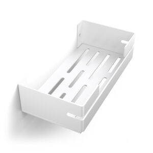 Metaliczny Pluton VEGA półka łazienkowa aluminiowa ścienna 20cm biała matowa 5905280307861